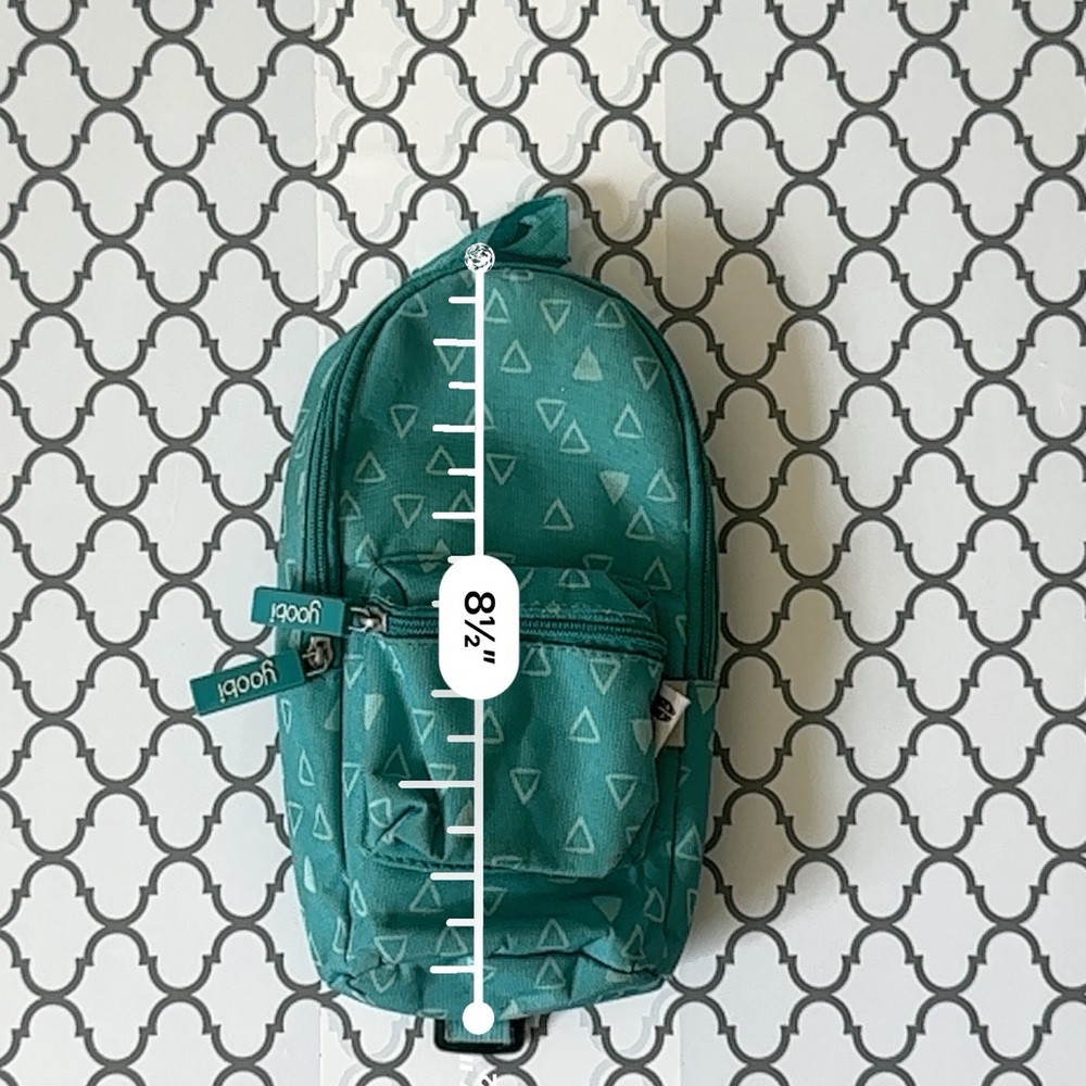 Teal Geometric Pattern Backpack - Picture 3 of 3